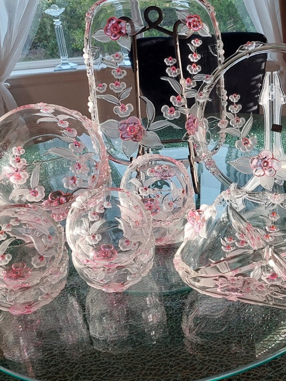 Walther Germany Mikasa Cherry Blossom 11 pcs Glassware